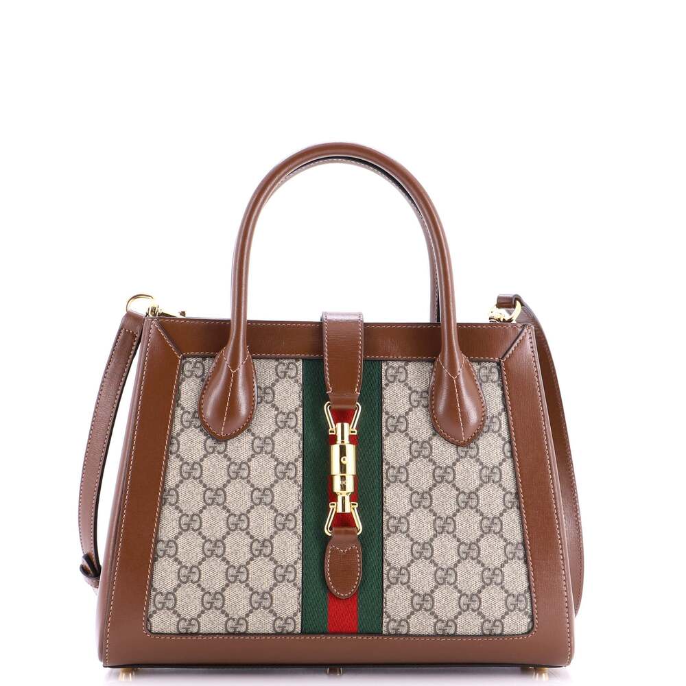Gucci Jackie Web Tote Gg Canvas And #254294G18B